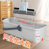 Mobile mop pool bucket rectangular large single bucket with wheels 70 cm mop bucket rinse mop bucket mop bucket basin extra large gray (62cm bottom)