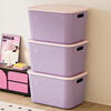 Storage box desktop large capacity debris with lid plastic storage box clothes organizer household storage basket toys purple medium size with lid