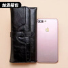 Ye Yu Ms. Wallet Long Oil Wax Leather Fashion Buckle Three-fold Solid Color Women's Multi-Card Slot Card Holder Simple Folding Wallet Pink