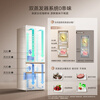 MeiLing Xiaoxing 502 liter French multi-door refrigerator dual system 70cm wide ice making ultra-thin zero embedded large capacity frequency conversion bottom cooling BCD-502WFPU9CZX Xingyue White