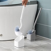 Japanese-style toilet brush without dead ends cleaning wall-mounted thickened toilet brush bathroom long-handled toilet brush with base off-white