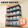 Kitchen gap storage rack floor-standing multi-layer round tube ultra-narrow cabinet refrigerator gap side small storage cabinet 3 layers high 80cm black length 70 width 35