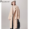 PALUOPO new autumn and winter woolen coat women's wool Korean style thick warm double-sided coat ET23018D beige L 165/88A