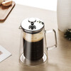 Heat-resistant French Press Pot Double-layer Coffee Pot Home Coffeeware Filter Sharing Pot Filter Glass Pot Transparent High Borosilicate Glass Color Box 1000ML Trapezoid French Press Pot