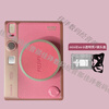 Fuji instant instax minievo pink limited edition one-time imaging camera MiniEvo cherry blossom pink limited edition + 64G memory card + camera bag dream white edge 40 pieces of photo paper + 64G memory card