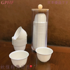 GPHF Japanese disposable tea cup rice husk outdoor tea making portable portable hot water resistant cup small rice fragrant cup tea set thickened 20 pack Kung Fu cup 960*60ml 1 piece
