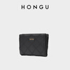 Honggu Bag Wallet New Cowhide Wallet Women's Short Wallet Fashion Diamond Coin Purse Wallet Women's New Year Gift Black