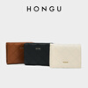Honggu Bag Wallet New Cowhide Wallet Women's Short Wallet Fashion Diamond Coin Purse Wallet Women's New Year Gift Black