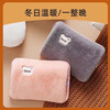 Cute double-hand fleece bear hot water bottle warm baby dormitory student hand warmer bag portable thermal insulation long-lasting thermal insulation double-sided warm velvet explosion-proof charging NS4 creative accessories pink water and electricity separation-double-sided warm velvet