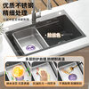 Wen Yijia stainless steel deepened basin-in-basin kitchen sink large single-slot drain basket wash basin dish rack filter basin basin in basin - brushed stainless steel outer diameter size 32.5*25*10