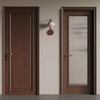 Solid wood door, bedroom door, all solid wood composite painted door, mid-century style set door, room door, interior door, high-end wooden door, solid wood composite painted door A