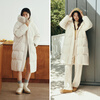 Semir Chen Duling | 90 down long down jacket for women 2025 winter new style detachable large fur collar hooded protective jacket milk white (white duck down) 10501 M