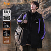 JEEP assault jacket men's outdoor three-in-one two-piece set windproof mountaineering jacket warm tops trendy casual jacket for men