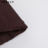 NEELLY Nali Shopping Mall's new winter style Lapel Straight Hooded Down Jacket Women's Simple Commuting Jacket Ankola Red S