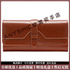 ANYSMIC Luxury High-end Brand Wallet Women's Genuine Leather Long Zipper Women's Cowhide Fashion Wallet Large Capacity Clutch Women Burgundy