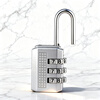 AUBURN password lock padlock outdoor waterproof door lock suitcase backpack password door padlock warehouse door lock 301A silver