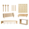 Vipero German quality hole board storage rack accessories are included in the household wooden hooks, round head matchsticks, solid wood laminates, 8mm small wooden sticks, 10 pieces