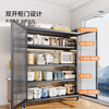 Shuaishi (shuaishi) kitchen storage rack floor-standing multi-layer storage rack microwave oven pot storage cabinet household multi-functional cabinet integrated bracket丨adjustable layer height丨super load-bearing gray 6 layers 120 long 42 deep