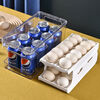 Raft core refrigerator egg storage artifact double-layer box rolling egg placement anti-fall preservation kitchen egg tray organization white 1 piece