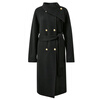 Sancai 2025 winter new double-sided woolen coat double-breasted long woolen coat F