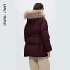 Langzi Holdobagi Goose Down Down Jacket Fur Collar Fashionable Commuting All-Match Jacket Ankola Red M