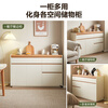 Quanyou Home Furnishing Log Cream Style Sideboard Home Storage Storage Cabinet Operating Desk Cabinet One-In-One Cabinet Cream White + Log Color Sideboard