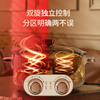 Skingcond German Yuanyang Electric Hot Pot Large Capacity Household All-in-one Yuanyang Pot Independent Temperature Control Multifunctional Non-stick Electric Cooking Pot 5.5L Bilateral Independent Temperature Control Yuanyang Pot Suitable for 2-5 People 1 Inch