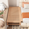 Intelligent Tree Beech Spliced Bed Crib Solid Wood Children's Bed Extra Wide Bedside Small Bed Flat Connected to Large Bed Adults Can Sleep Can Be Customized All Beech Wood Single Bedside Style + 7cm Removable and Washable Coconut Palm Latex Mat 180*70cm