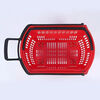 Supermarket shopping basket trolley with wheels mall shopping basket shopping box hand basket shopping basket plastic shopping basket blue thickened length 51 cm wide 8 cm high 8 cm red thickened length 51 cm wide 38 cm high 38 cm