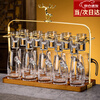 Depinte high-end liquor glass set light luxury household gold foil Jinshan wine dispenser wine set transparent style 10 pots 10 cups + elk cup holder
