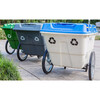 Cleaning truck mobile trash can garbage truck trolley cleaning truck mobile outdoor covered wheel blue and white 400L