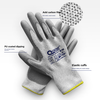 Wear-resistant work protection touch screen gloves Pu coated palm labor protection thin anti-slip breathable digital industry 24 pairs of ESD anti-static PU gloves_light and breathable style S