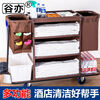 Linen cart, work cart, hotel room multi-function hand push cleaning cart, cloth bag guest room entrance sanitation service cart, work cleaning cart (excluding mop rack), multi-function - extra thick reinforcement - labor-saving and silent (for ceramic tiles) GuYi brand