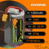 OVONIC European brand 1300mAh 120C 6S 22.2V XT60 plug 5-inch travel machine FPV drone battery