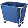 Hotel guest room thickened stainless steel linen cart room entrance cart collection cart storage cart cart linen bag assembly 4-inch linen cart blue
