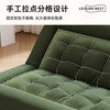 Internet celebrity lazy sofa tatami single and double kennel sofa living room can lie down and sleep on folding sofa bed double bed dark green corduroy + removable and washable -180x130cm