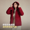 Bosideng 25-year-old down jacket for women winter 90 velvet thickened hooded loose shopping mall same style New Year red jacket