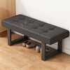 Yaoying stool shoe changing stool sofa stool dressing room bathroom soft leather stool sofa bench bench YD25 black 80cm