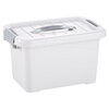 Desktop storage box, portable storage box, household storage box, snacks, toys, toiletries storage box, small size 15L white