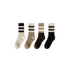 Socks for women in autumn and winter striped forest style pile socks Japanese style thickened Korean version retro fashion all-match women's mid-calf socks random color one pair one size fits all