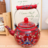 NAOISKEY Naoski Red Hook Lotus kettle thickened 2.5L large capacity enamel enamel old-fashioned kettle for cooking milk tea and boiling water Red Hook Lotus kettle capacity 2.5L