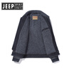 JEEP SPIRIT Jeep Denim Jacket Men's Autumn and Winter Casual Loose Jacket Cotton Clothing American Retro Workwear Lamb's Velvet Cotton Retro Blue XL