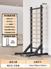 Self-traveling human rib wood frame integrated trainer indoor punch-free household fitness equipment pull-up device dance leg press stretching bag upstairs milk white household horizontal bar + adjustable parallel bars