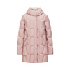 Jiuzi Annako casual age-reducing hooded mid-length laminated goose down down jacket for women 2025 winter new style pink S