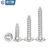 GUWANJI 304 stainless steel plum blossom self-tapping screws with pads, anti-disassembly and anti-theft pan head screws with inserted wood teeth, MM3M4M5 M2x8x5 200 pieces