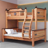 Zhaoxuan children's bunk bed, simple American-style high and low bunk bed, storage for children, all solid wood bunk bunk bed, two-tier bed for children's room, package A, high and low bed (including mattress), delivery to home, installation package 1500mm*2000mm