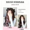 Platinum wig piece colored ear hanging dye highlight one piece seamless hair extensions invisible mid-length hair patch simulated straight hair curly hair hanging ear dyeing thin rattan color two pack 55cm