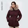 Langzi Holdobagi Goose Down Down Jacket Fur Collar Fashionable Commuting All-Match Jacket Ankola Red M