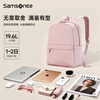 Samsonite Backpack Women's Business Commuting Backpack 14-inch Antibacterial Computer Bag Business Travel Fashion Casual Pink School Bag