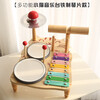 Children's wooden Orff music percussion instrument, piano, drum, gong, baby hand drum toy, multi-functional music stand 1.2kg
